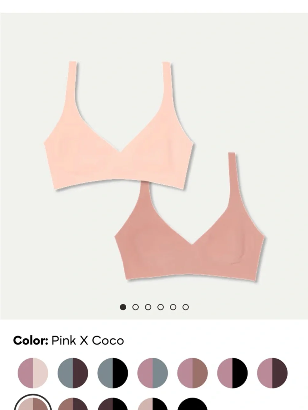 Bombas Women's No Show Plunge Bralette (2-pack) - Picture 4 of 6